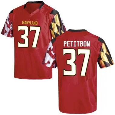 Men's Replica Carson Petitbon Maryland Terrapins Football College Jersey - Red